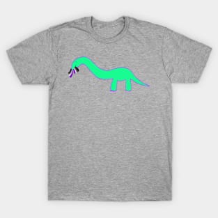 Asexual Longneck dinosaur with pride flag T-Shirt